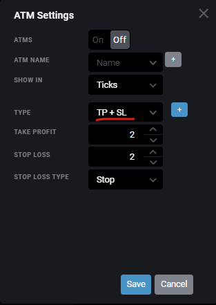 OCO Settings Tradovate