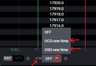 OCO and OSO Order Tradovate